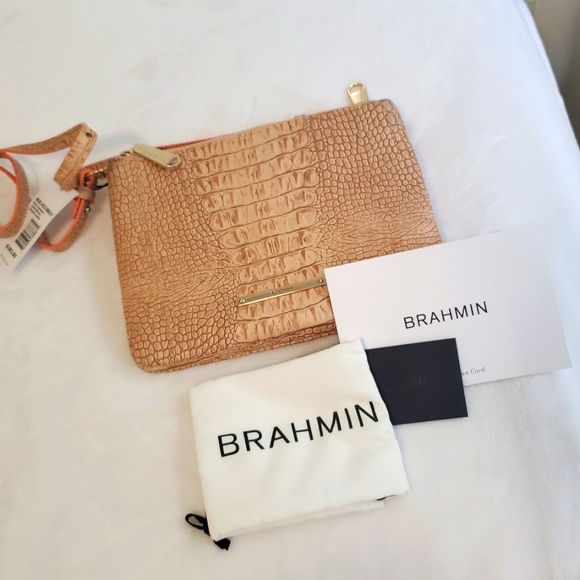 NWT Brahmin Perri Crossbody Coral Whitney Genuine Leather Bag